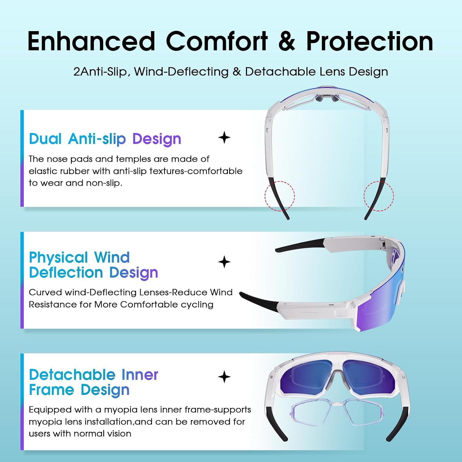 AI Smart Glasses with Camera 4K, Bluetooth Sunglasses for Outdoor Sports